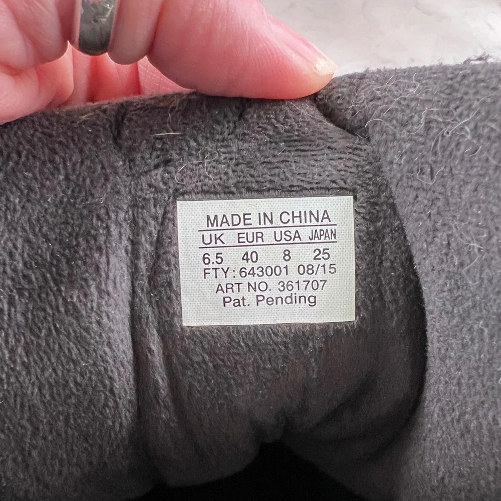 Salomon Hime Winter Boots Womens 8 Grey Black Felt Knit Cuff 361707